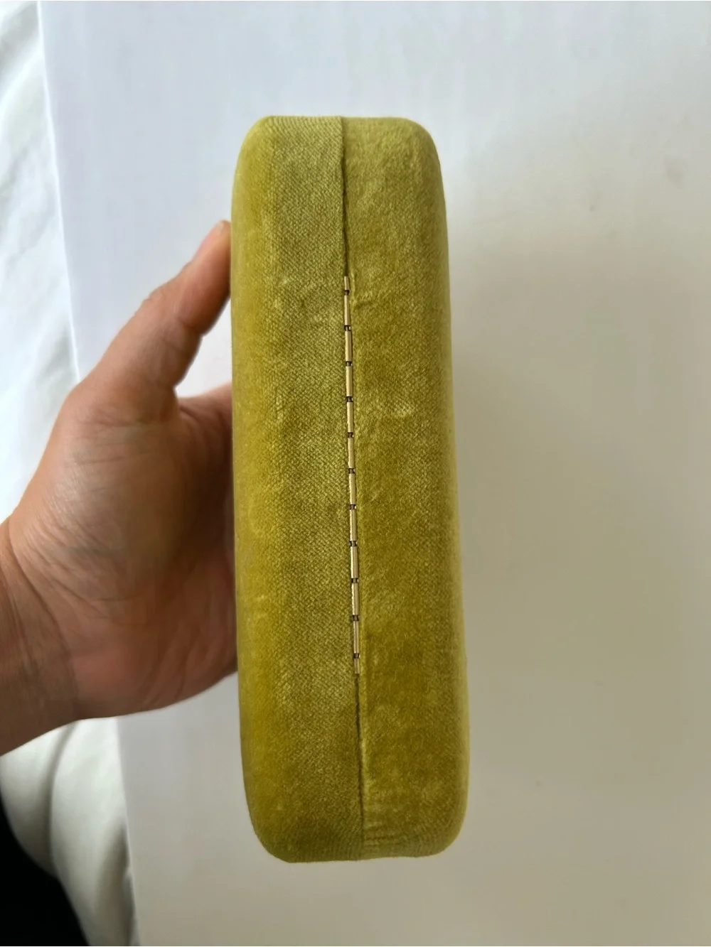 Gucci Yellow Velvet Eyewear Case with Blue Interior